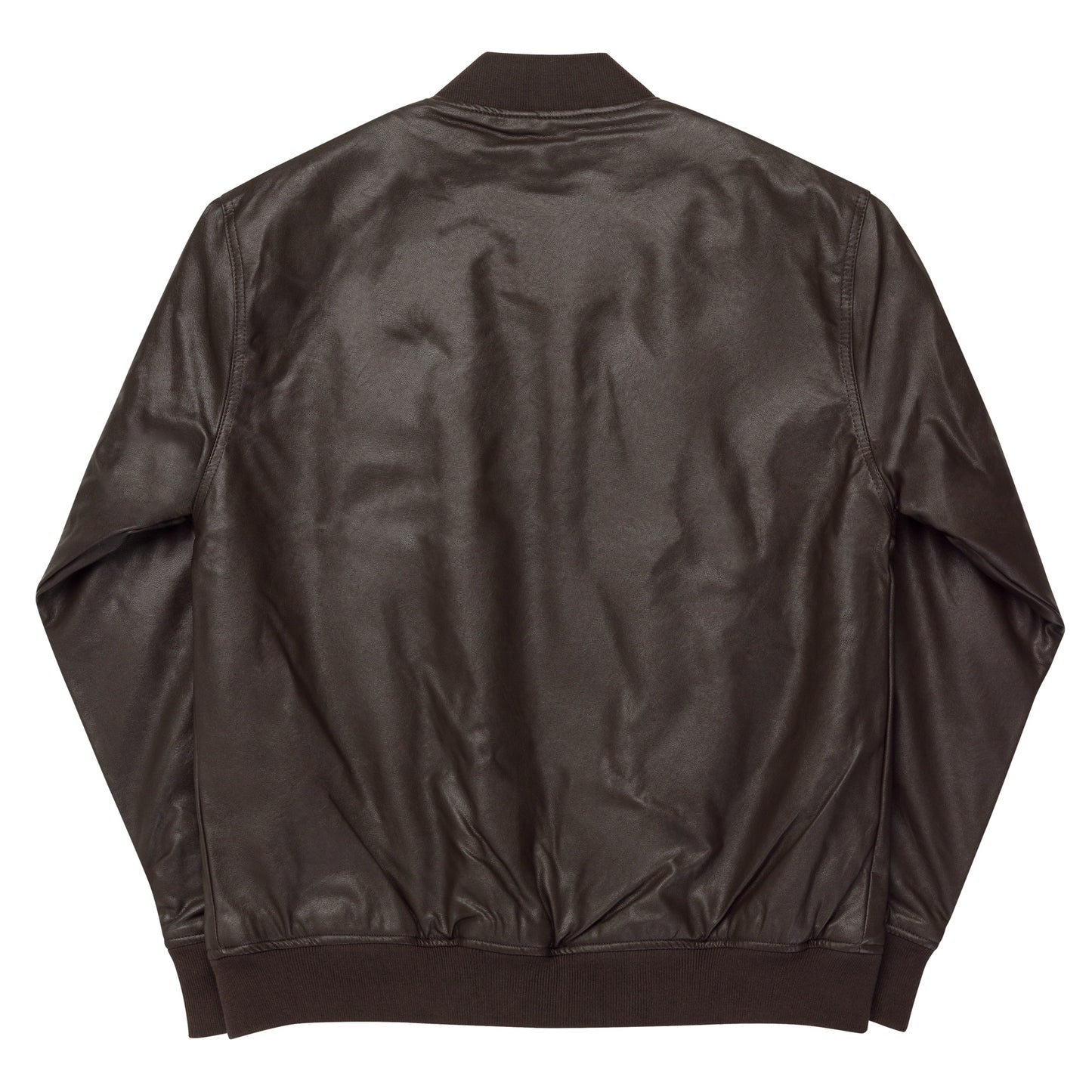 Leather Bomber Jacket - Brown