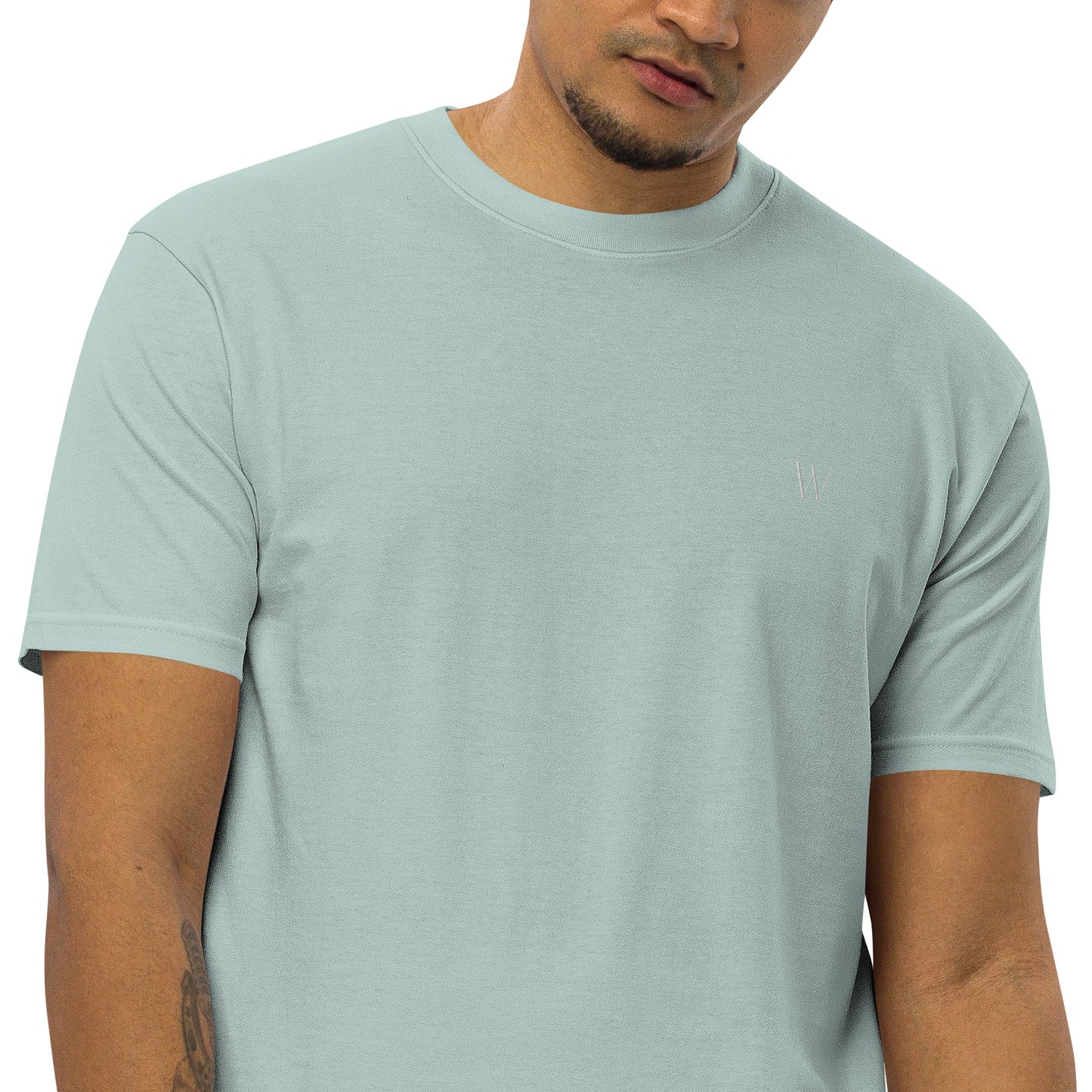 Premium Heavyweight Cotton Essential Tee - Agave