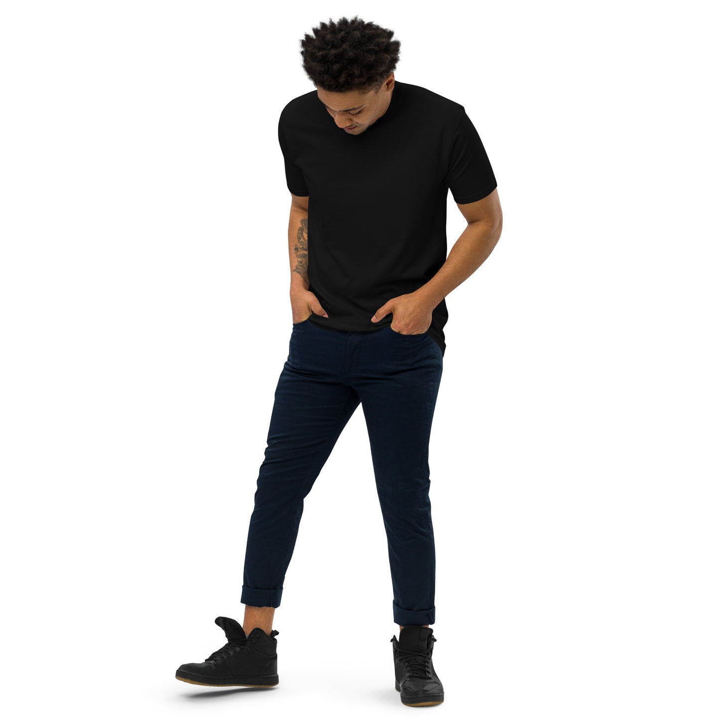 Premium Heavyweight Cotton Essential Tee - Black