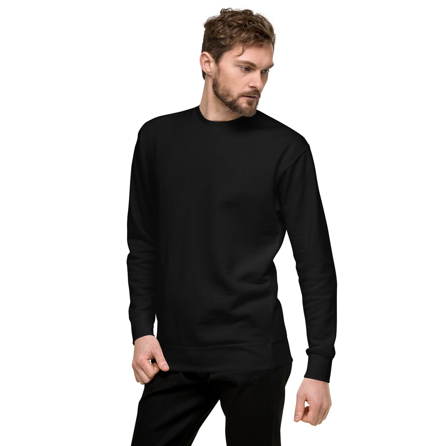 Premium Essential Crewneck Sweatshirt - Black