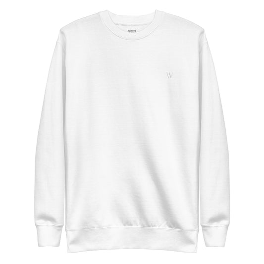 Premium Essential Crewneck Sweatshirt - White